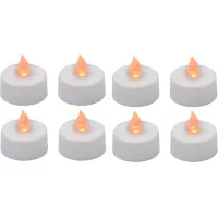 Flikkerende led Theelichtjes op batterijen op blitser 8 stuks